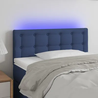 Produktbild von The Living Store LED Kopfteil Blau 80x5x78/88 cm Stoff