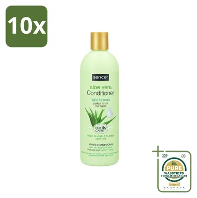Immagine prodotto di 10 flaconi di balsamo Sence all'Aloe Vera - Idratante - 400 ml - Confezione risparmio - 10 pezzi