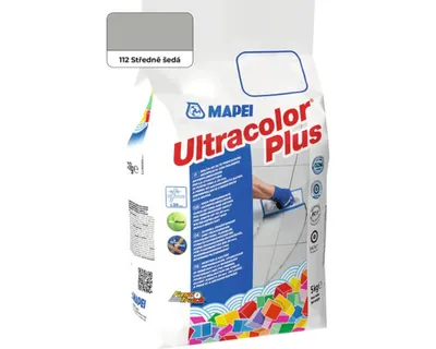 Obrázek produktu pro Spárovací hmota Mapei Ultracolor Plus 112 šedá střední, 5 kg