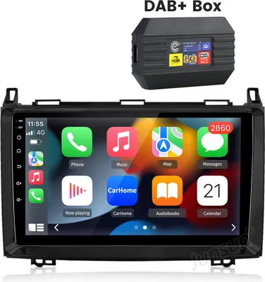 Image de DAB+ Android 15 Autoradio Carplay Android Auto Pour Mercedes Benz Classe A/B W169 W245 W639 2004-2012 GPS NAVI WIFI BT FM RDS SWC USB 2DIN 4 cœurs 32 Go