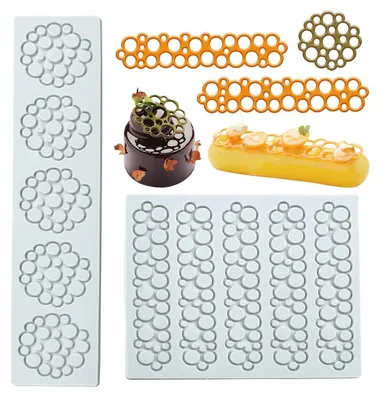 Produktbild von Silikonform Backen für Kuchendekorationen, 2er Set, lebensmittelecht, -40°C bis 230°C