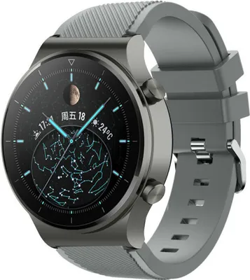 Produktbild von Strap-it Huawei Watch GT 2 Pro Silikonarmband (Grau)