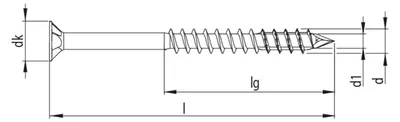 Produktbild von HECO-UFIX 4 x 45, Senkkopf, HECO-Drive, HD-20, Teilgewinde, A2K, 200 Stück