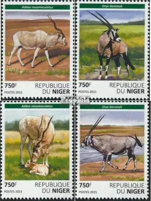 Produktbild von Briefmarken Niger 2015 Mi 3819-3822 (kompl. Ausg.) postfrisch Antilopen
