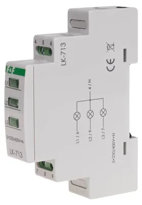 Image de LK-713G Voyant lumineux modulaire 3X 1M 3X230V+N Vert