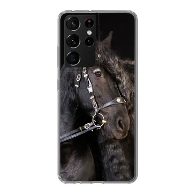 Produktbild von MuchoWow® Handyhülle Schutzhülle Hülle für Samsung Galaxy S21 Ultra Pferd - Halfter - Mähne Silikon Softcase Handy Hülle - Mobiltelefon