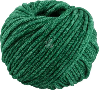 A ball of green yarn.