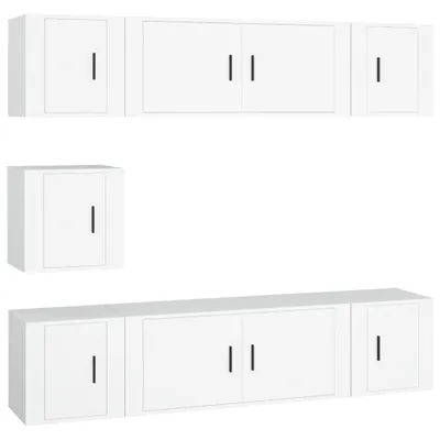 Immagine prodotto di vidaXL set di mobili TV da 7 pezzi in legno bianco