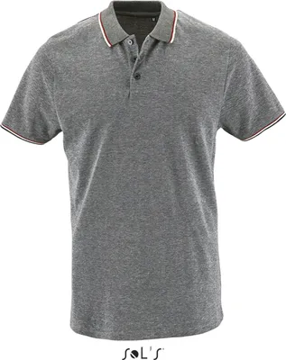 Produktbild von SOLs 02081 | Herren Heather Polo Shirt Paname - Farbe: Heather Black - Größe: S