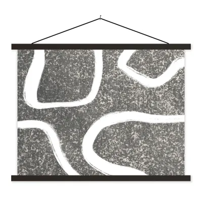 Produktbild von MuchoWow® Textilposter Abstrakt - Minimalismus - Design 120x90 cm mit schwarzem Rahmen - Aufhänger für Poster