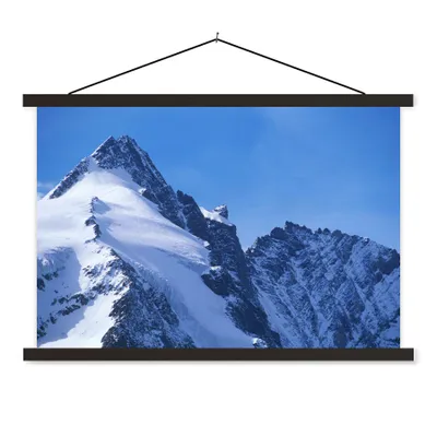 Produktbild von MuchoWow® Textilposter Der österreichische Großglockner mit Bergen in Europa 60x40 cm mit schwarzem Rahmen - Hölzernes