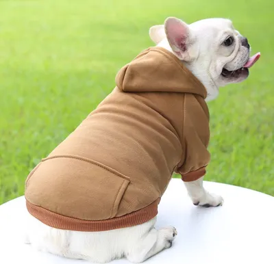 Produktbild von Wasserdichter Hundemantel, Winterwarme Jacke für Hunde, Welpenpullover für kleine Hunde mit Tasche, Warmer mittelgroßer Hundehoodie, Herbstkleidung, Winterfleece, Haustierkleidung