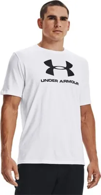 Produktbild von Under Armour Men's UA Sportstyle Logo Short Sleeve White/Black S Fitness T-Shirt
