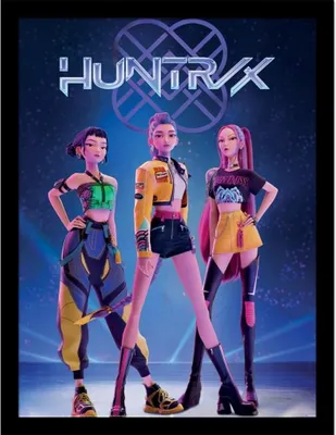 Produktbild von K-Pop Demon Hunters - Gerahmtes Poster, Huntr/X PM12479 (30 cm x 40 cm) (Bunt)