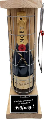 Produktbild von Moet - Herzlichen Glückwunsch zur bestandenen Prüfung - Eiserne Reserve Gitterkäfig Geschenk zur Prüfung