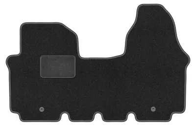 Image de Tapis avant en moquette pour Opel Vivaro 2001-2014 (utilitaire) – 2 pièces, gris graphite, sur mesure – Wielganizator LUX
