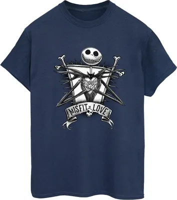 Produktbild von Disney - "The Nightmare Before Christmas" T-Shirt für Damen BI41675 (XL) (Marineblau)