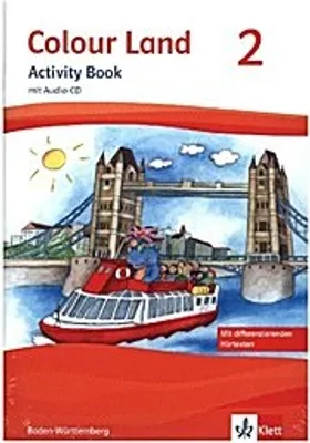 Produktbild von Colour Land. Für den Beginn ab Klasse 1. Ausgabe 2016. Activity Book mit Audio-CD und Bildkarten 2. Schuljahr