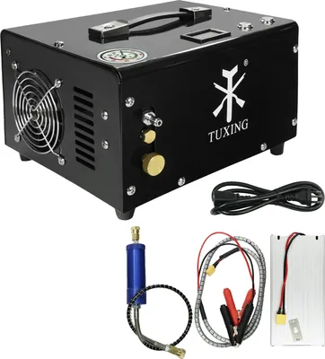 Zdjęcie produktu dla Sprężarka powietrza TUXING PCP, ciśnienie 300 bar, automatyczne wyłączanie, TXET061-1, 220V, TXET061-1, 220V