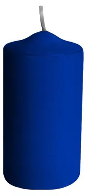 Produktbild von 8x Stumpenkerzen Ø 40 x 80 mm 10 Stunden Brenndauer dunkelblau
