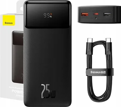 Produktbild von Powerbank Baseus 20000Mah 25W Usb-C + 2X Usb Fast Charging Safe