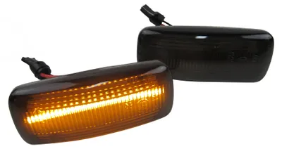 Für Audi A2 A3 8L A4 B5 A6 4B TT 8N Original LIGHTBAR LED Seiten Blinker Schwarz in der Farbe Schwarz von Jom Car-Parts GmbH