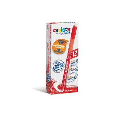 Produktbild von Carioca 43039/03 Gelstift Verschlossener Gelschreiber Medium Rot 12 Stück(e)