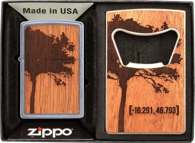 Produktbild von ZIPPO Feuerzeug 60005015 Woodchuck Lighter & Bottle Opener Holz Emblem