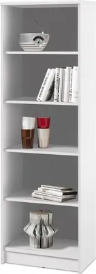 Produktbild von Regal Beistellregal Dekoregal Ablageregal Standregal Holzregal Büro "Olli V" Weiß