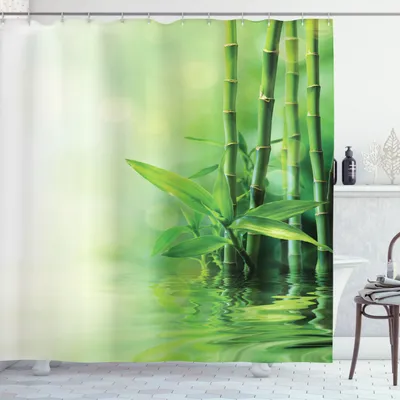 Produktbild von Abakuhaus, Spa Bambusse Bäume Duschvorhang, 175x200 cm