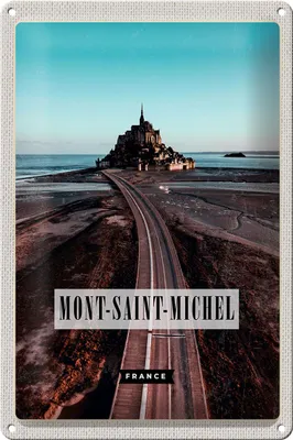 Produktbild von Blechschild Reise 20x30cm Mont-Saint-Michel France Reiseziel