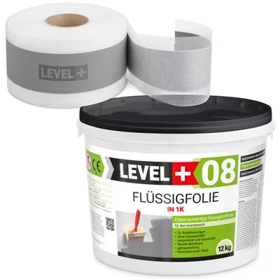 Produktbild von Dichtset Flüssigfolie 12 Kg Dichtband 10m Duschelement Badabdichtung SET16