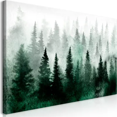 Produktbild von Wandbild Mega XXXL Wald 250x125 cm Einteiliger XXL-Format Kunstdruck zur Selbstmontage Leinwandbilder moderne Bilder DIY Wanddekoration Wohnung Deko Landschaft Natur Landschaft c-C-0460-ak-e