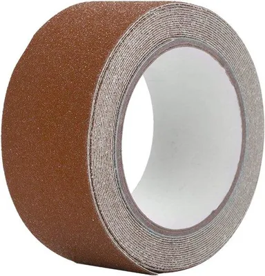 Produktbild von Antisliptape für Treppen - 5 m Länge - 5 cm Breite, PVC - Binnen- und Außentreppe, Sicherheitstape für Treppen - Antislip-Stufen und -Oberstufen (Dunkelbraun)