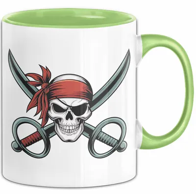 Produktbild von Piraten Fan Tasse Geschenkidee für Ahoy Abenteuerliebhaber (Grün)
