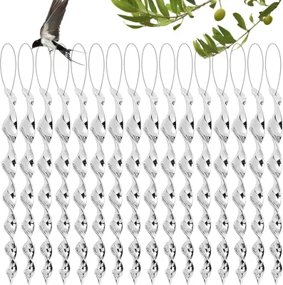 Productafbeelding van Reflectieve Vogelafschrikkers 16 Stuks, Spiral Windplay, Bescherming tegen Kraaien, voor Tuin en Balkon