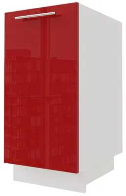 Produktbild von Küchenunterschrank BRERRA 40x82cm lackiert Farbe wählbar BR-D1D/40,RAL 3002 karminrot Hochglanz,weiß