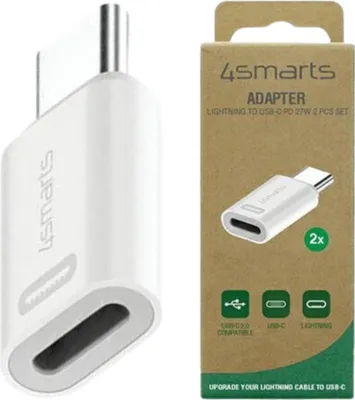 Produktbild von 4Smarts Adapter Usb-C/Lightning 27W 2Szt 540711