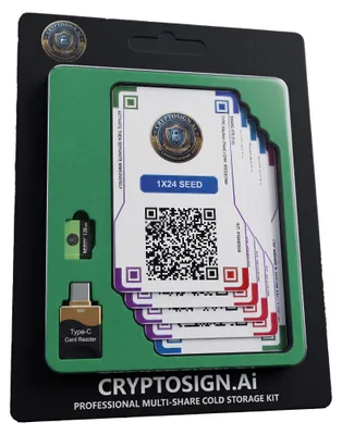 Keyless Kit (1x24) – Offline Backup-Karten für Master-Passwort & Crypto-Seed