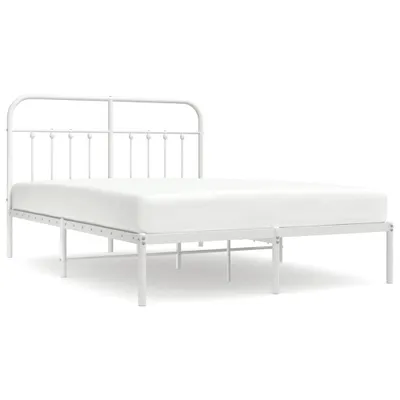 Produktbild von "WINTER SALE"Bettgestell - Doppelbett - mit Kopfteil Metall Weiß 140x200 cm - Polsterbett Klassische Betten NEU4611950