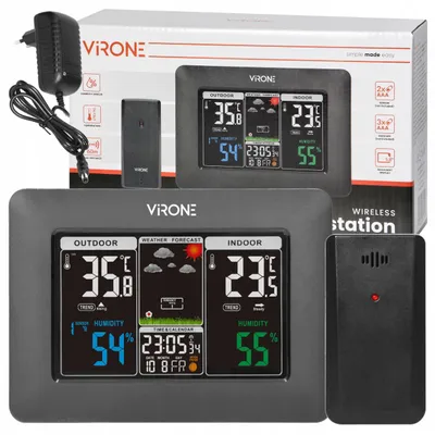 Produktbild von Wetterstation LCD mit Außensensor Funk-Thermometer Hygrometer