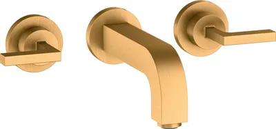Produktbild von hansgrohe AXOR Citterio 3-Loch Waschtischarmatur Unterputz, Auslauf 162mm, Hebelgriffe, Rosetten für Wandmontage, 39315250