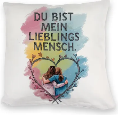 Produktbild von Bist mein Lieblingsmensch Kuschelkissen mit Zwei Freundinnen