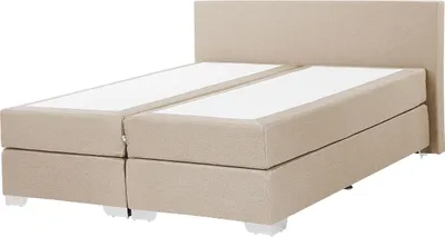 Obrázek produktu pro BELIANI Pružinová postel béžové čalounění 160 x 200 cm moderní ložnice