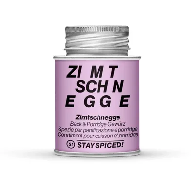 Produktbild von STAY SPICED! Zimtschnegge Back & Porridge Gewürz 90 g – feine Zimt-Gewürzmischung für Zimtschnecken, Porridge, Kuchen & Süßspeisen