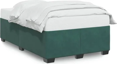 Produktbild von vidaXL Bettgestell ohne Matratze Dunkelgrün 120x200 cm Samt