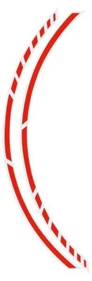 Obrázok produktu pre Rengstriping Racing 7 x 410 mm Neónová červená 14 kusov