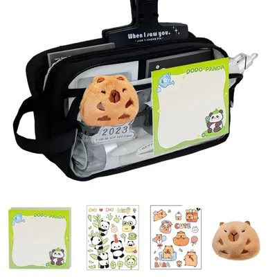 Produktbild von Capybara Federmäppchen, großes Fassungsvermögen, Jugendtasche mit Reißverschluss für Schule und Büro.