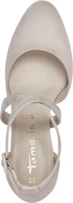 Produktbild von Tamaris Damen Pumps Kreuzriemen Blockabsatz Riemchenpumps 1-24414-41, Größe:39 EU, Farbe:Beige