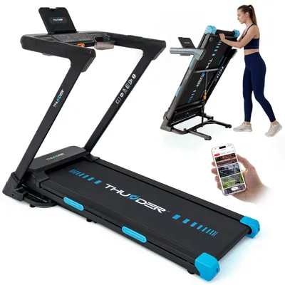 Immagine prodotto di Tapis Roulant Elettrico Pieghevole THUNDER ARVEN-S-BLACK 15,9 km/h 20 Livelli di Inclinazione Bluetooth 140 kg